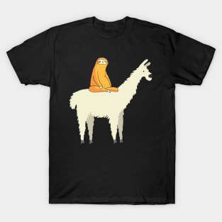 Cute Llama and Sloth Friends Adorable Animals T-Shirt